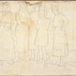Disegni di Brancaleone Cugusi da Romana: studio per Donne e bambine