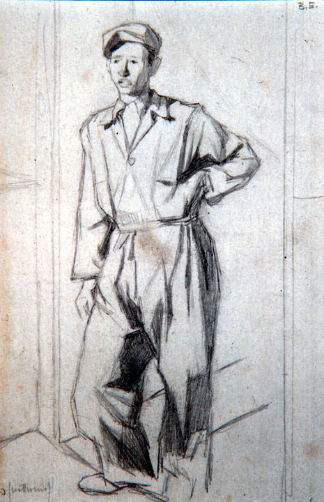 Disegni di Brancaleone Cugusi da Romana: Uomo in tuta