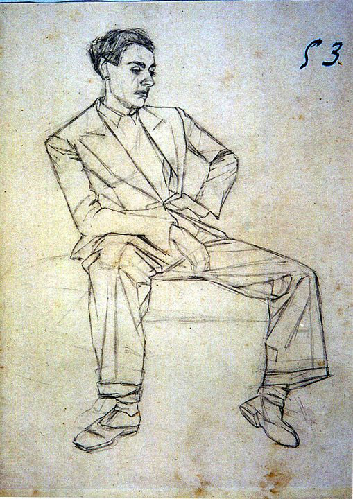 Disegni di Brancaleone Cugusi da Romana: Ritratto del fratello Severo