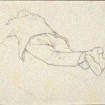 Disegni di Brancaleone Cugusi da Romana: studio per Uomo sdraiato